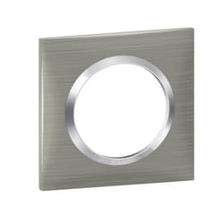 Plaque 1P style inox brossé Dooxie