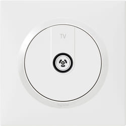Legrand - Prise tv étoile blindée dooxie livrée avec plaque carrée blanche et griffes - emballage blister