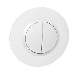 DOUBLE INTERRUPTEUR OU VA ET VIENT BLANC COMPLET DECO DOOXIE LEGRAND 095051