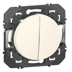 Double poussoir Legrand Dooxie blanc