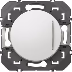 Facilitez vos déplacements nocturnes grâce au poussoir simple Legrand Dooxie avec voyant lumineux – finition Blanc. Idéal pou ...
