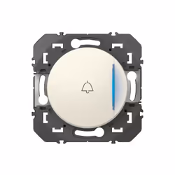 Poussoir simple avec voyant lumineux et marquage sonnette dooxie 6A 250V~ finition blanc
