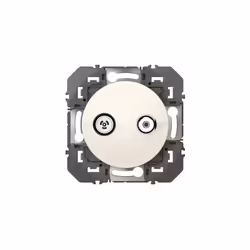 Prise TV-SAT étoile blindée LEGRAND Dooxie blanc Cette prise a été conçue pour une insertion intuitive du câble. La connexion ...