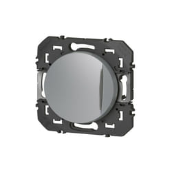 Interrupteur ou va-et-vient avec voyant lumineux Dooxie 10AX 250V finition alu (095232)