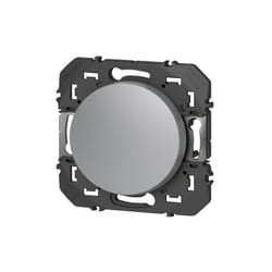 Poussoir simple dooxie 6A 250V finition alu (095234)