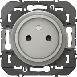 Legrand - Prise de courant Dooxie 2P à puits 16A aluminium
