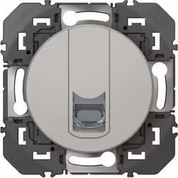 La prise RJ45 blindée Catégorie 6 STP Legrand Dooxie – Finition Aluminium est la solution idéale pour assurer une connexion r ...