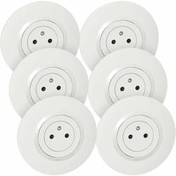Legrand - Dooxie Lot de 6 prises blanche + plaques rondes