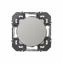 Obturateur Legrand Dooxie 600144, finition aluminium, Ø53,2 mm, montage encastré, IP20, IK04