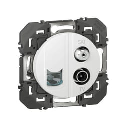 Prise composable - LEGRAND - dooxie - TV-SAT + RJ45 cat6 STP - Blanc
