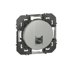 Prise blindée RJ45 cat6 STP Dooxie - Finition alu - 600475 - Legrand