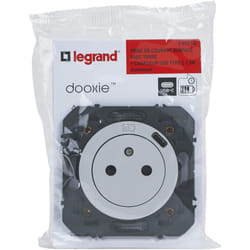 Legrand - Prise de courant Surface 2P+T avec chargeur usb Type-C Dooxie - Alu