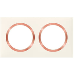 Plaque double Dooxie blanc rose - Legrand