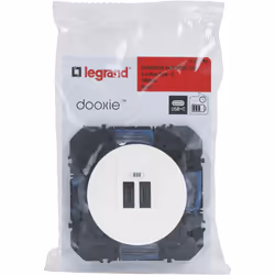 La prise double USB Type-C Dooxie 3A finition Blanc de Legrand est une solution moderne et pratique pour répondre aux besoins ...