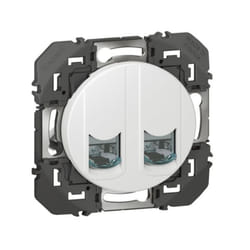 Prise 2 Rj45 Cat6 Stp Blanc - Dooxie