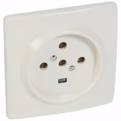 Socle 4 pôles + terre 20A 380V ALVEOLO protection 95x95. Socle 20 A 3P+N+T Équipé de volets de sécurité enfants Dimensions : ...