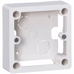 Le cadre pour pose en saillie de marque Legrand possède une forme carrée. Ce dispositif est un accessoire d'installation qui ...