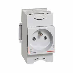 Prise de courant modulaire 10A à 16A 250V~ 2P+T à clips Bornes à connexions automatiques 2,5 modules 17,5mm Protection contac ...