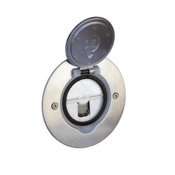 Prise de sol rj45 ronde inox brosse