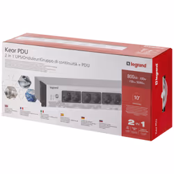 Legrand Keor UPS PDU 800VA GR/IT INPUT 8 IEC OUTPUT alimentation d'énergie non interruptible Veille 0,8 kVA 480 W 16 sortie(s) CA - Vue supplémentaire 5