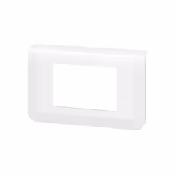 Plaque de finition Mosaic 3 modules blanc brillant, à clipser, RAL9003, 123×82 mm