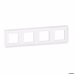Plaque de finition Blanc MOSAIC 4x2 modules horizontale - LEGRAND -