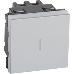 Legrand - Permutateur 10AX 250V Mosaic 2 modules alu 079221L