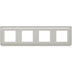 Plaque de finition horizontale Mosaic pour 4x2 modules alu Legrand 079308L