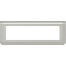Legrand - Plaque de finition horizontale Mosaic pour 8 modules alu 079318L