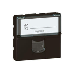 Legrand - Prise RJ45 catégorie6A stp à blindage métal Mosaic 2 modules - noir mat