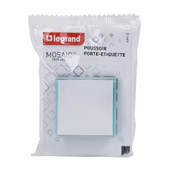 Bouton poussoir avec porte-étiquette Easy-Led 6A 2 modules à composer - Mosaic - Blanc - Legrand