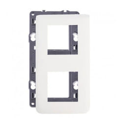 Legrand - Plaque Mosaic avec support pour 2 x 2 modules montage vertical - blanc