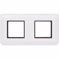 La plaque Mosaic avec support pour 2 x 2 modules montage horizontal en blanc offre une solution fonctionnelle et esthétique p ...