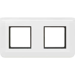 Legrand - Plaque Mosaic avec support pour 2 x 2 modules montage horizontal - Blanc