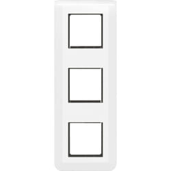Legrand - Plaque Mosaic avec support pour 3 x 2 modules montage vertical - Blanc