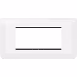 La plaque Mosaic avec support pour 4 modules montage horizontal Blanc de Legrand est conçue pour répondre aux tendances actue ...