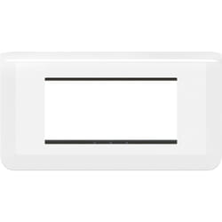 Legrand - Plaque Mosaic avec support pour 4 modules montage horizontal - Blanc