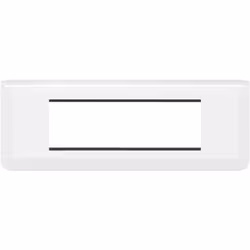 La plaque Mosaic avec support pour 6 modules montage horizontal Blanc de Legrand est conçue pour répondre aux tendances actue ...