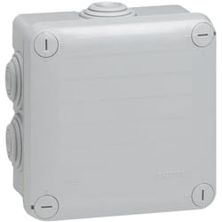 Boîte de dérivation PLEXO carré gris D 105x105x55mm - LEGRAND - 092022