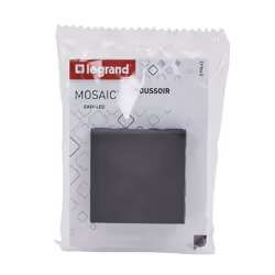 Bouton poussoir avec voyant - LEGRAND - Easy-Led 6A 2 module à composer Mosaic - Noir