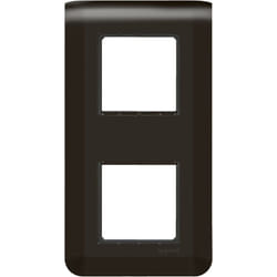 Legrand - Plaque Mosaic avec support pour 2 x 2 modules montage vertical - Noir mat
