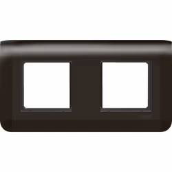 La plaque Mosaic avec support pour 2 x 2 modules montage horizontal Noir Mat de Legrand est conçue pour répondre aux tendance ...