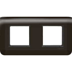 Legrand - Plaque Mosaic avec support pour 2 x 2 modules montage horizontal - Noir mat