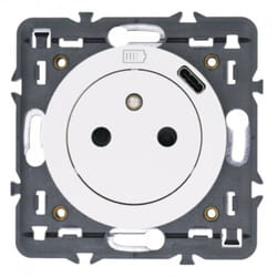 Legrand - Prise de courant 2P+T 16A avec chargeur usb Type c à composer - Céliane - Titane