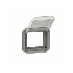 Legrand - adaptateur étanche plexo IP55 pour fonction mosaic - finition gris à volet transparent LEG069580L