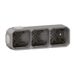 Boitier étanche saillie - LEGRAND - Plexo - 3 postes - Plastique - 5 embouts