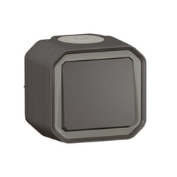 Interrupteur ou va-et-vient 10AX 250V Plexo complet saillie anthracite (069761L)