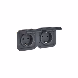 LEGRAND, PLEXO NEW 069879L PRISE POUR PIÈCES HUMIDES, 2 PRISES, SUPPORT SCHUKO, AVEC COUVERCLE À CHARNIÈRE, PROTECTION TACTIL ...