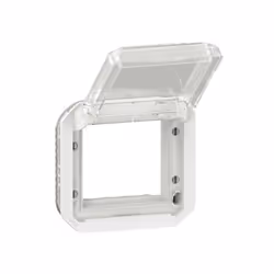 Adaptateur étanche Plexo IP55 pour intégration de fonction Mosaic, à équiper de support plaque ou boîtier saillie, finition b ...