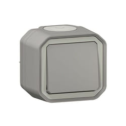 Legrand - Interrupteur ou va-et-vient Plexo complet saillie - gris (070001)